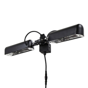 Topaz Outdoor Alum Parasol Black Heater (2x800W), IPX3 by Radiant