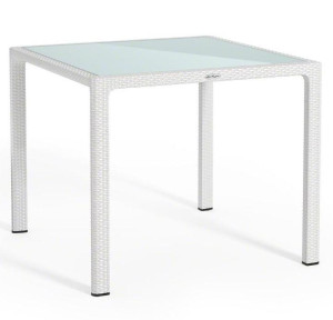 LECHUZA Patio Dining Garden Table White