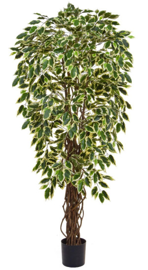 Ficus Liana Variegated Flame Retardant Artificial Tree Plant 120 cm