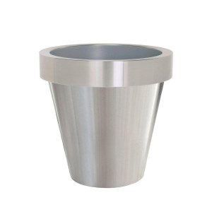 Superline Conica Deco on Ring Round Grey Large D78 H75 cm Indoor Planter, 358L