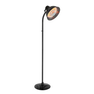 Agate Outdoor Floor Standing Patio Black Heater 2kW, IP44 by Radiant