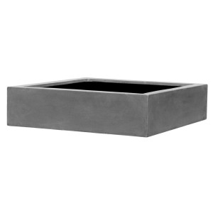 IDEALIST | Fibrestone Jumbo Low Grey XL Rectangle W100 H25 L100 cm Planter by Idealist Premium, 250L