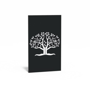 IDEALIST | Aluminium High Panel Abstract Black W5 H180 L110 cm (5pcs)