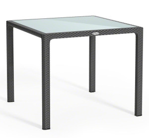 LECHUZA Patio Dining Garden Table Black