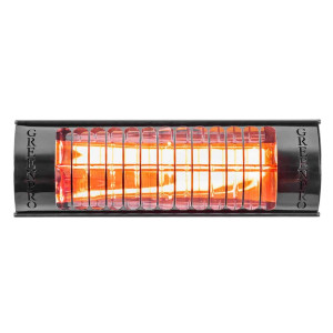 Golden Infrared Outdoor Gloss Black Heater 40cm 2kW, IP67 by EvergreenPro