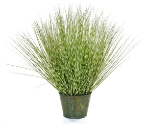 Zebra in Metal Pot Artificial Grass Plant 86 cm