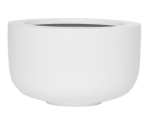 IDEALIST | Fibrestone Matt White Sunny M Round D33 H20 cm Planter by Idealist Premium, 17L