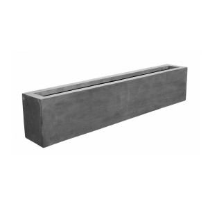 Fibrestone Jort Grey Middle High Rectangle Jumbo W30 H40 L200 cm Planter by Idealist Premium, 240L