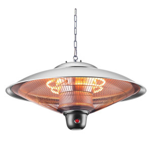 Marl LED Outdoor Pendant Silver Heater 2kW, IP34 by Radiant