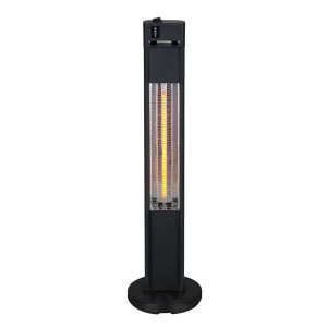 Blaze Outdoor Standing Patio Black Heater (with Remote Control) 1.6kW, IP55 by Radiant