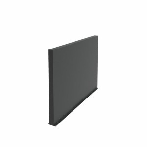 IDEALIST | Aluminium Long Low Wall Black W15 H135 L300 cm