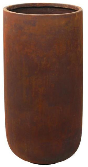 Composits Static GRC Partner Round Tall Brown Large D37 H75 cm Planter Pot IN\\OUT, 81L