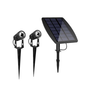 Atlas Premium Outdoor Spot Solar Garden Lights Warm White, 100lm, 3000K (Set of 2)