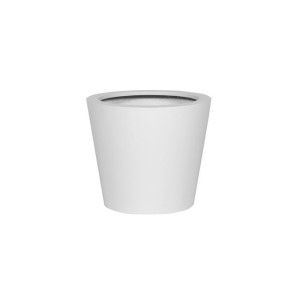 IDEALIST | Fibrestone Matt White Bucket XS Round D40 H35 cm Planter by Idealist Premium, 44L