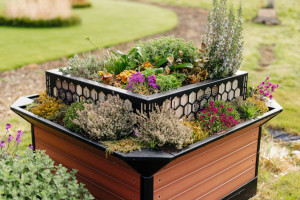 BioCube 2-in-1 Outdoor Large Square Planter and Wildlife House by Bio Scapes, L150 W150 cm