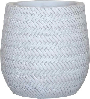 IDEALIST | Plaited Style White Egg Planter Table, Indoor Plant Pot by Idealist Lite Also Can Be Used as Hanging Planters D22 H22 cm, 8.4L