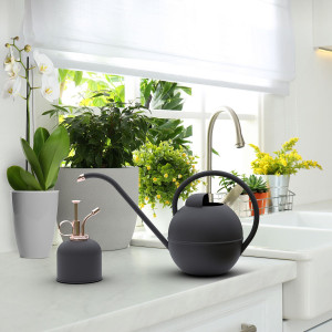 Modern Farmhouse Metal Indoor Watering Can 1.5 L & Mister, Boxed Set
