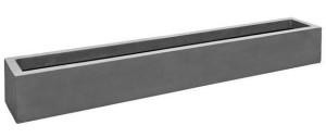 Trough Fiberstone Low Large Grey H25 L200 W30 cm Planter by Idealist Premium JORT, 150L