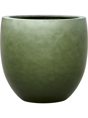 Gradient Balloon Round Matt Forest Green Hand-sprayed Indoor Lightweight Planter D70 H68 cm, 216L