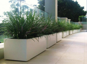 IDEALIST | Florida Outdoor Aluminum Trough White Planter W50 H50 L120 cm, 300L
