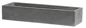 IDEALIST | WINDOW BOX Fiberstone Slim Low Large Grey H10 L50 W15 cm Planter by Idealist Premium Balcony, 8L