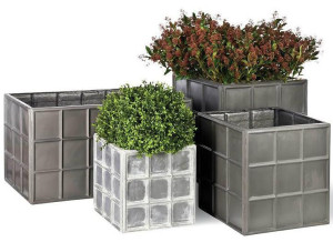 Downing St Faux Lead Fibreglass Lightweight Square XLarge Planter Pot Outdoor H70 L75 W75 cm, 394L