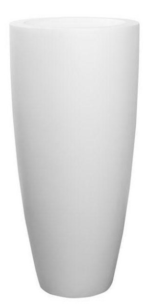 Fibrestone Matt White Dax XL Tall D47 H100 cm Planter by Idealist Premium, 173L