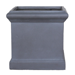 Victorian Flower Box Square Garden Planter, Grey Light Stone Outdoor Large Plant Pot by Idealist Lite W44 H44 L44 cm, 85.2L
