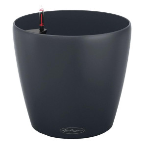 LECHUZA CLASSICO Color 70 Slate Poly Resin Table Self-watering Planter with Substrate and Water Level Indicator D70 H cm, 145L