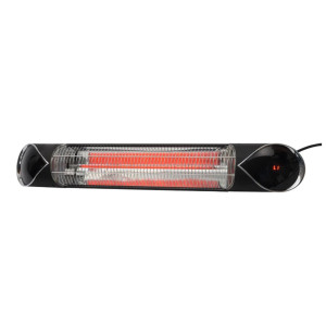 Flare Outdoor Wall Mounted Patio Black Heater (with Remote Control) 2kW, IP55 by Radiant