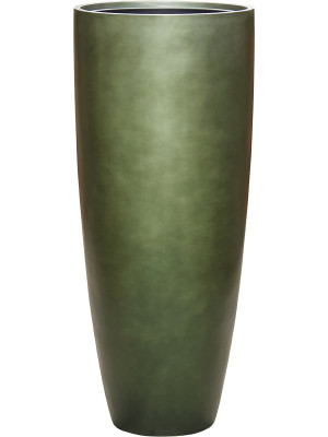Gradient Partner Round Tall Matt Forest Green Hand-sprayed Indoor Lightweight Planter (with Liner) D40 H95 cm, 107L
