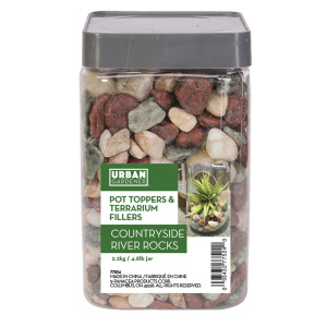 Plant Pot Toppers Stones Countryside River Rocks, 2.2 kg