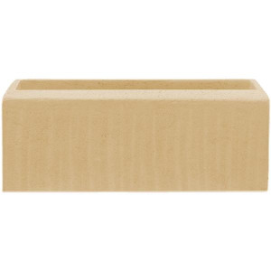 Composits Polystone Rectangle Trough Beige Small H17 L44 W17 cm Indoor Planter Pot, 12.7L