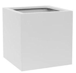 IDEALIST | Square Fiberstone Large White H40 L40 W40 cm Planter by Idealist Premium, 64L