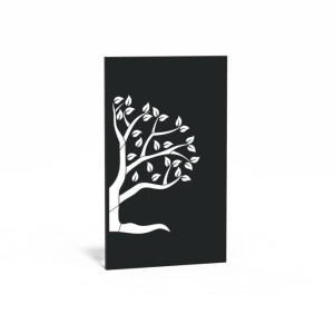 IDEALIST | Aluminium High Panel Abstract Black W5 H180 L110 cm (5pcs)