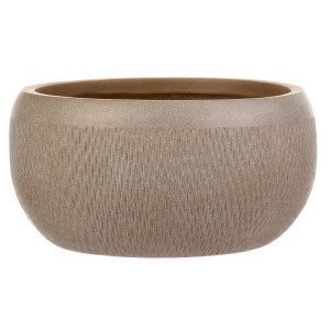 Mesh Style Taupe Bowl Planter Outdoor Plant Pot by Idealist Lite D43 H21.5 cm, 31L