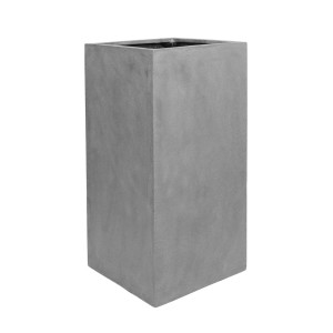 Tall Fiberstone Square Large Grey H80 L40 W40 cm Planter by Idealist Premium BOUVY, 128L