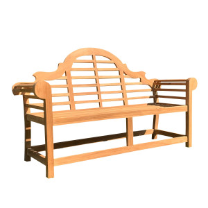 Lutyen Wood Garden Bench by Woodd, 3 Seater 1.5m