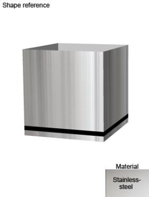 Superline Trend Plus on Wheels Square Grey Jumbo W94 H97 L94 cm Indoor Planter, 857L