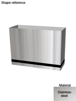 Superline Trend Plus on Wheels Rectangle Grey Jumbo W35 H72 L98 cm Indoor Planter, 247L