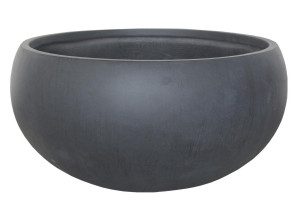 IDEALIST | Classic Smooth Black Garden Bowl Planter, Outdoor Plant Pot by Idealist Lite D55 H26 cm, 62L