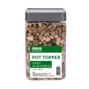 Plant Pot Toppers Stones Mixed River Pebbles, 2.2 kg