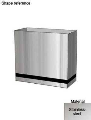 Superline Trend Plus on Wheels Rectangle Grey Large W35 H72 L79 cm Indoor Planter, 199L