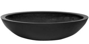 IDEALIST | Fibrestone Jumbo Bowl Black S Bowl D70 H17 cm Planter by Idealist Premium, 65L