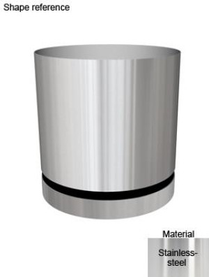 Superline Standard Plus on Wheels Round Grey Medium D48 H49 cm Indoor Planter, 89L