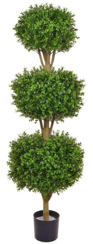 Topiary New Buxus Triple Ball UV-resistant Artificial Tree Plant 120 cm