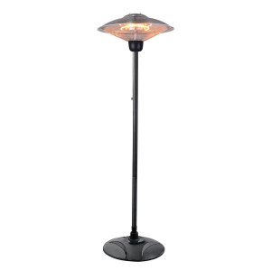 Marl Outdoor Floor Standing Silver Heater 2kW, IP34 by Radiant