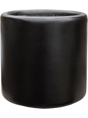 Blend Cylinder Round High Shine / Mat Black Large D55 H55 cm Indoor Planter, 131L