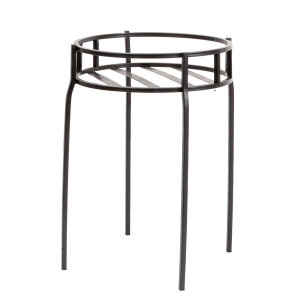 Contemporary Plant Stand Indoor & Outdoor, Black, H39 cm, D27 cm