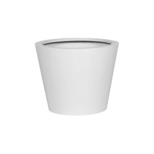 IDEALIST | Fibrestone Matt White Bucket S Round D50 H40 cm Planter by Idealist Premium, 79L